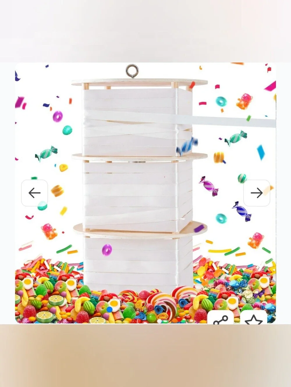 Spinning Pinata Party Stand - Reusable Pinata For Gender Or Birthday Party